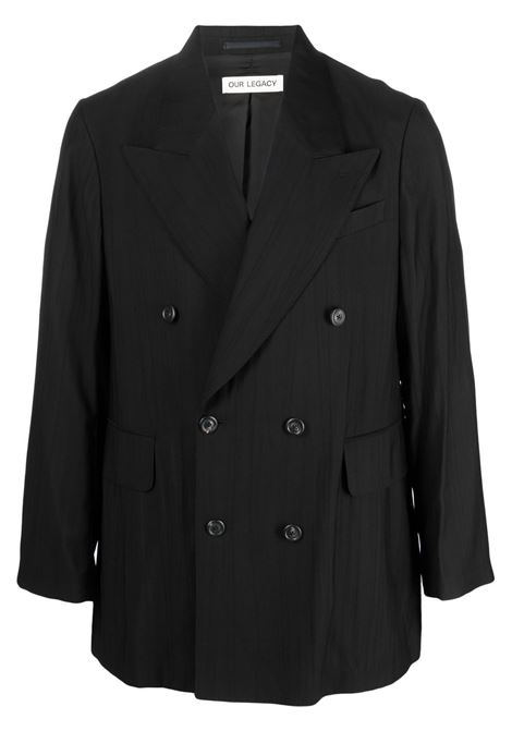 Black double-breasted blazer - OUR LEGACY men